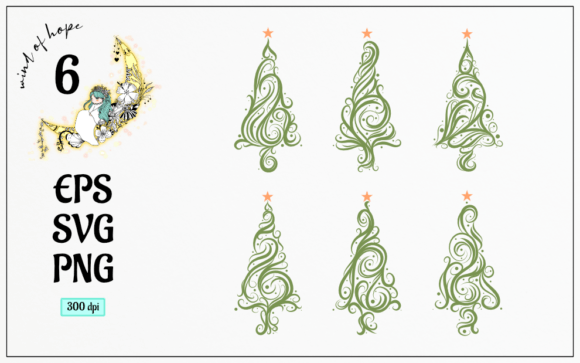 A Calligraphic Christmas Tree for Elegant Brand Graphics