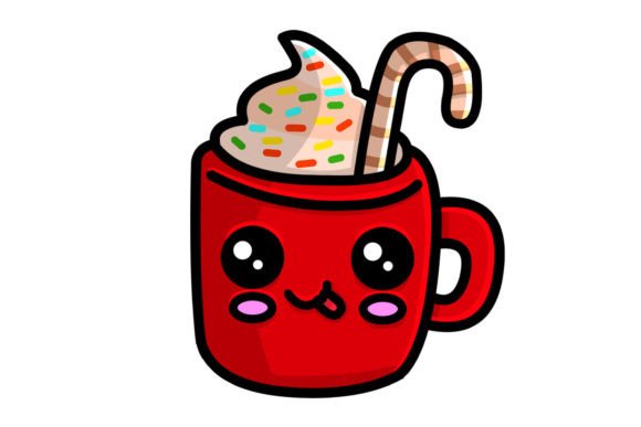 A Playful Christmas Mug Graphic for Commercial Product Creation