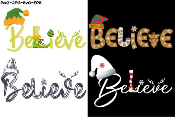 Believe Christmas Collection: Festive Graphics & Illustrations