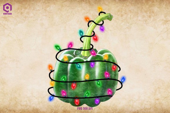Bell Pepper Lights Graphic: A Seller's Illustration Review