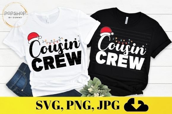 Christmas Cousin Crew Family Squad Graphics for Crafting