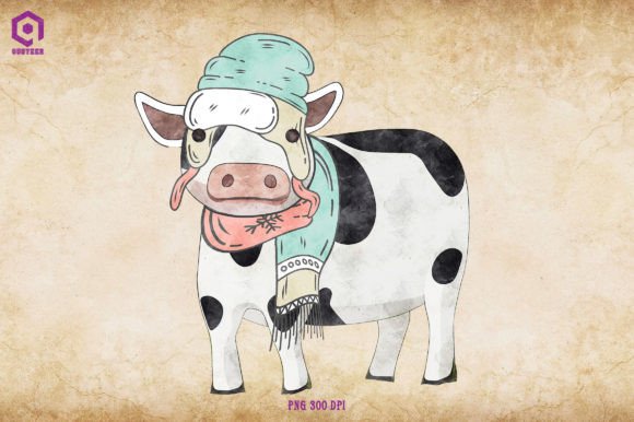 Evaluating Cow Cozy Christmas Graphics for Local Brand Identity