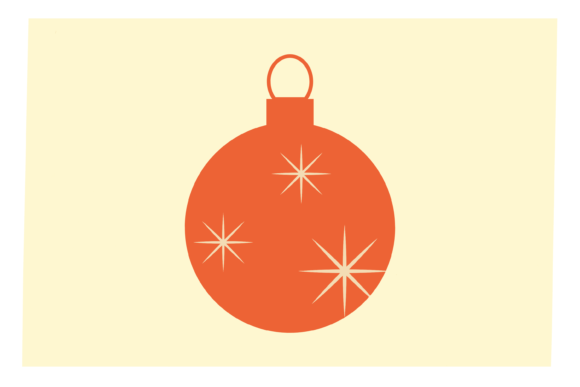 Orange Christmas Tree Toy Illustration for Festive Graphics